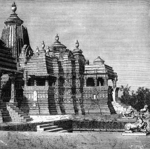 Fa And Xe7 Prints: View of the Temple of Kali at Kijraha, c1891. Creator: James Grant
