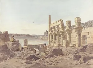 Famars Testas Willem De Prints: View of the temple ruins at Philae near Aswan, 1859. Creator: Willem de Famars Testas