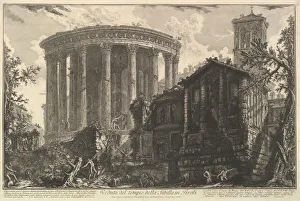 Vedute Di Roma Prints: View of the Temple of the Temple of the Sibyl at Tivoli, from Vedute di Roma (Roman Vi