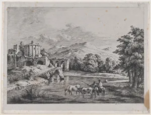Boisseux Jean Jacques De Prints: View of the Temple of Vesta, 1774. Creator: Jean-Jacques de Boissieu