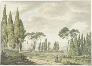 Tivoli Prints: View of the terraces of the Villa d'Este in Tivoli, 1791. Creator: Daniel Dupré