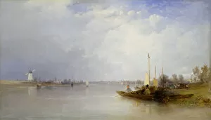 Thomas Creswick Gallery: View Of The Thames At Battersea, 1834. Creator: Thomas Creswick