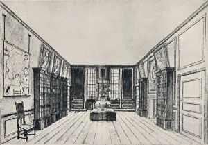 Edward F Prints: View Towards the Thames in Samuel Pepyss Library, York Buildings, 1928