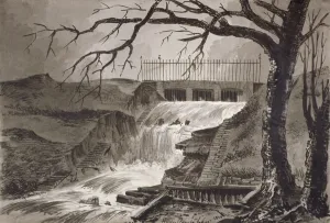 Serpentine Prints: View of the the outlet of the Serpentine, Hyde Park, London, 1818