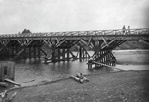 Road Building Prints: View of Tiazhin Bridge Spans, 1909. Creator: Dorozhno-Stroitel'nyi Otdel