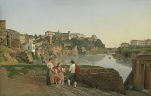 Tiber Prints: View of the Tiber near Ponte Rotto, 1814-1817. Creator: CW Eckersberg