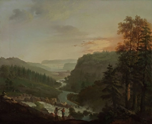 Lorentzen Christian August Prints: View from Tistedalen towards Halden, c1793. Creator: Christian August Lorentzen