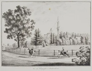 View of the Tobogganing Pavilion and the Telegraph at Oranienbaum, 1821-1822 View of the Tobogganing Pavilion and the Telegraph at Oranienbaum, 1821-1822