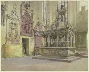 Baden Wurttemberg Prints: View of the tomb of Count Ludwig von Lowenstein-Wertheim and his wife Anna in the Collegiate