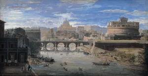Ponte Prints: View of Tor di Nona, um 1700. Artist: Wittel (Vanvitelli)