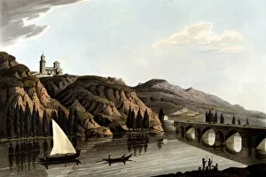 Bartolomé March Library Gallery: View of Toro (Zamora) on the Douro River, lithograph, 1812