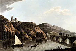 Bartolomé March Library Gallery: View of Toro (Zamora) on the Douro River, lithograph, 1812