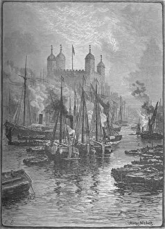 Ward And Downey Gallery: View of the Tower from London Bridge, 1890. Artist: Hume Nisbet