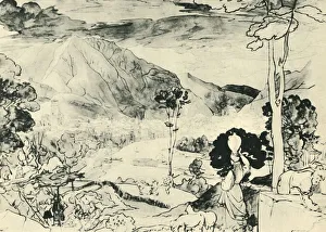 Wash Prints: View from Trento, 1815, (1943). Creator: Carl Philipp Fohr