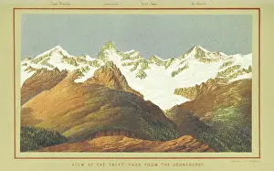 View of the Trift-Pass from the Gornergrat, 1859. Creator: Day & Son