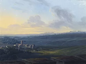 View of Tsarskoye Selo from the White Tower, after 1826. Artist: Zhukovsky, Vasily Andreyevich (1783-1852)