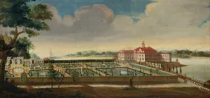 Landscaped Prints: View of Ulriksdal with the Orangery Seen from the South, 1732. Creator: David von Coln