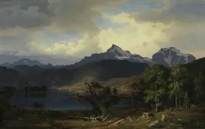 Fjord Prints: View from Ulvik in Hardanger, 1851. Creator: Bernt Lund