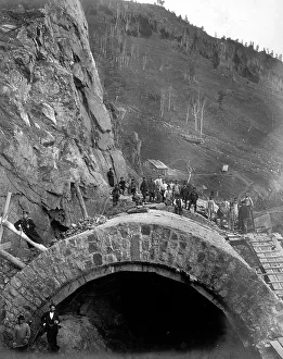 Development Prints: View of an Underpass Arch at Verst 15, 1900-1904. Creator: Unknown