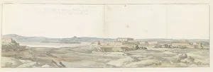 Ducros Abraham Louis Rodolphe Prints: View of unfinished Citta Nuova at Ras il-Qala bay on Gozo, 1778. Creator: Louis Ducros