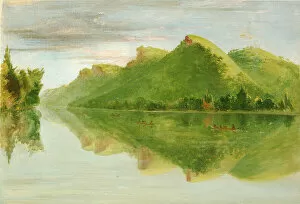 Canoe Gallery: View on the Upper Mississippi, Beautiful Prairie Bluffs, 1835-1836