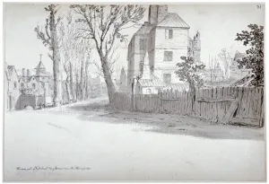 Grimm Collection: View of the upper part of St Marylebone High Street and the turnpike, London, 1772