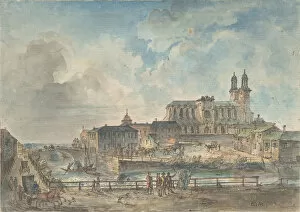 Protestant Gallery: View of Uppsala cathedral from the North, 18th-early 19th century. Creator: Elias Martin