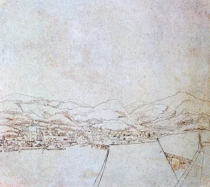 Wolfgang Prints: View of Urfahr, c1510-1553. Artist: Wolf Huber