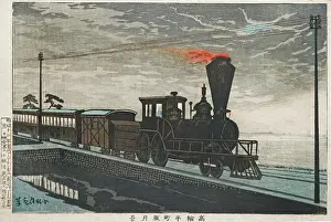 Railroad Prints: View of Ushimachi, Takanawa, 1879. Creator: Kiyochika, Kobayashi (1847-1915)