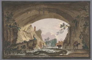 Edifice Prints: View of a vault over a river, 1700-1799. Creator: Marie-Jeanne Ozanne