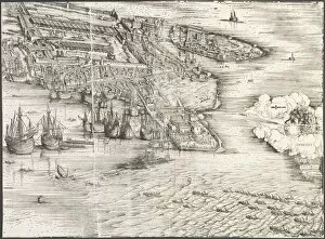 Barbari Jacopo De Gallery: View of Venice [lower right block], 1500. Creator: Jacopo de Barbari