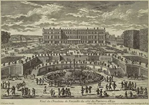 View of Versailles, garden facade, 1680s. Artist: Perelle, Adam (1638-1695) View of Versailles, garden facade, 1680s. Artist: Perelle, Adam (1638-1695)