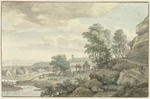 Isaac Moucheron Prints: View in the vicinity of Bentheim, 1743. Creator: Isaac de Moucheron
