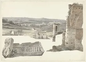 Vineyard Prints: View from the Villa Mattei (now Villa Celimontana) in Rome