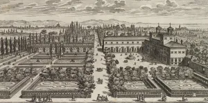 Parterre Prints: View of the Villa Medici, after 1677. Creator: Giovanni Battista Falda