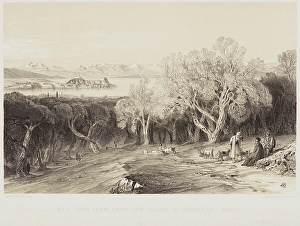 1863 Prints: View from the Village of Ascension, Corfu, 1863. Creator: Edward Lear