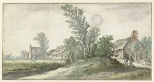 Josefsz Van Goyen Prints: View of a village, c. 1627. Creator: Jan van Goyen