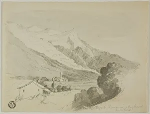 Chamonix Mont Blanc Haute Savoie France Prints: View of the Village of Chamonix, and the Bossons Glacier, n.d. Creator: Unknown