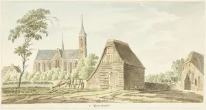 South Holland Prints: View of the village of Hoornaar, 1784. Creator: Hendrik Tavenier