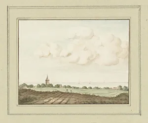 View of the village of Houses, c. 1757. Creator: Anon