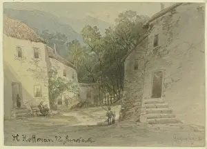 Step Prints: View of a village road, 1872. Creator: Heinrich Adolf Valentin Hoffmann