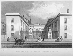 Livery Company Prints: View of Vintners Hall, Upper Thames Street, City of London, 1830