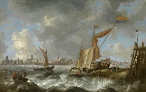 Stormclouds Prints: A View of Vlissingen, mid-17th century. Creator: Bonaventura Peeters I