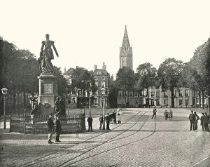 Cobblestone Gallery: View of the Vyverberg Square, The Hague, Netherlands, 1895. Creator: Unknown