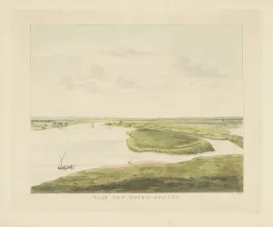 Title Prints: View of the Waal northeast of Nijmegen, 1815-1824. Creator: Derk Anthony van de Wart
