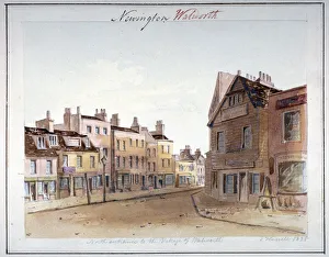 View of Walworth village, Southwark, from the north entrance, London, 1825. Artist