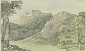 Unesco Prints: View of the Wartburg, c1790-1794. Creator: Georg Melchior Kraus