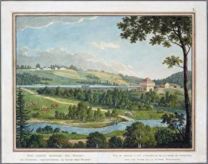 Empire Style Prints: View of the Watermill in the Estate of Olgovo near Moscow