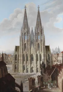 Cologne Prints: View of the west facade of the Cologne Cathedral