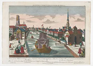 West Prints: View of the Western Old Gate and Eastern Old Gate in Rotterdam, 1742-1801. Creator: Anon